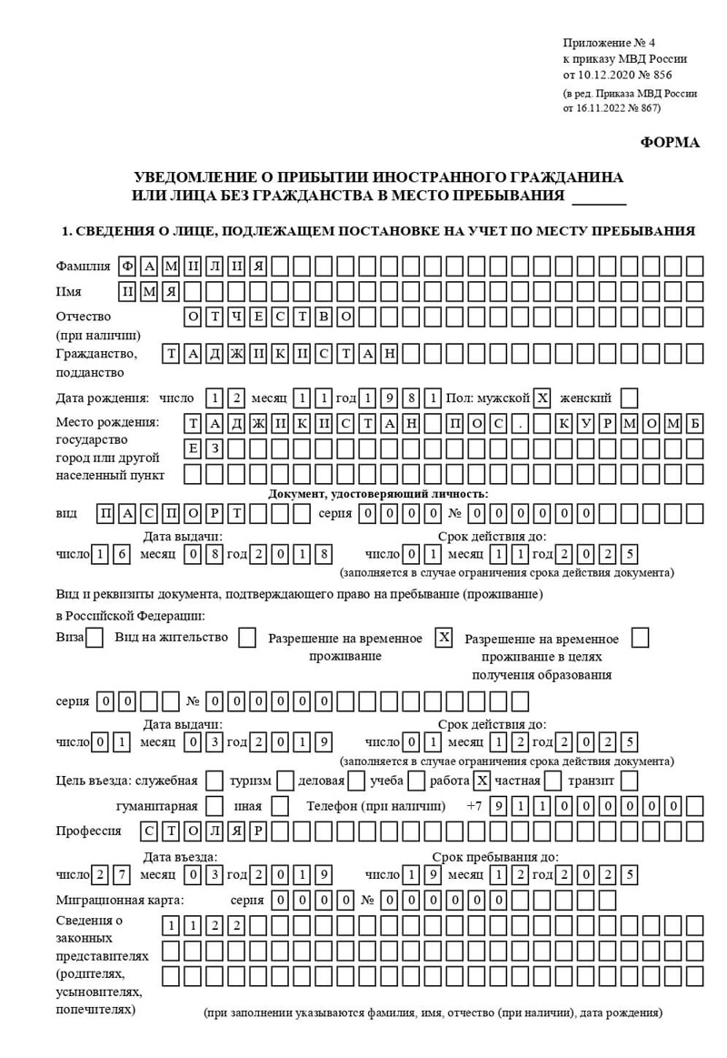временная регистрация в Лузе
